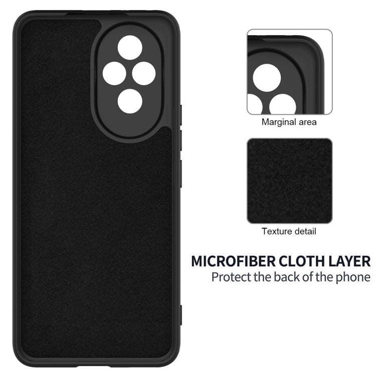 For Honor 200 Solid Color Liquid Silicone Dropproof Full Coverage Phone Case