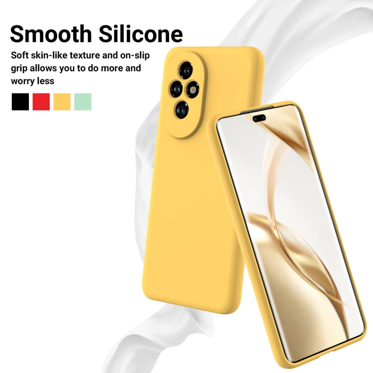 For Honor 200 Solid Color Liquid Silicone Dropproof Full Coverage Phone Case