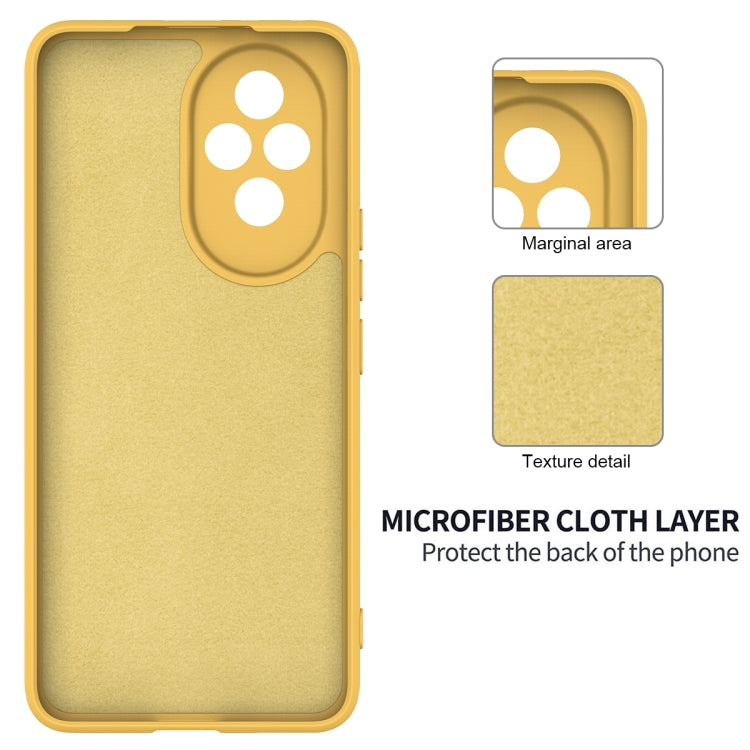 For Honor 200 Solid Color Liquid Silicone Dropproof Full Coverage Phone Case