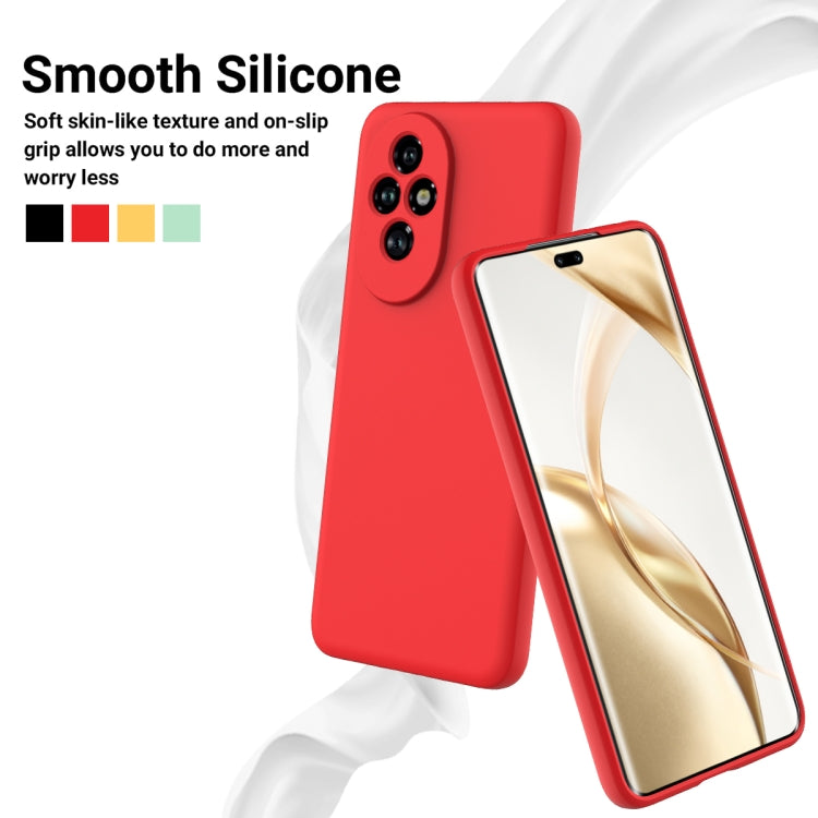 For Honor 200 Solid Color Liquid Silicone Dropproof Full Coverage Phone Case