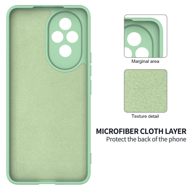 For Honor 200 Solid Color Liquid Silicone Dropproof Full Coverage Phone Case