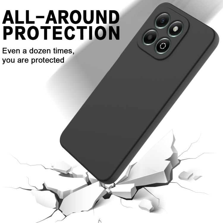 For Honor X6b 4G Solid Color Liquid Silicone Dropproof Full Coverage Phone Case