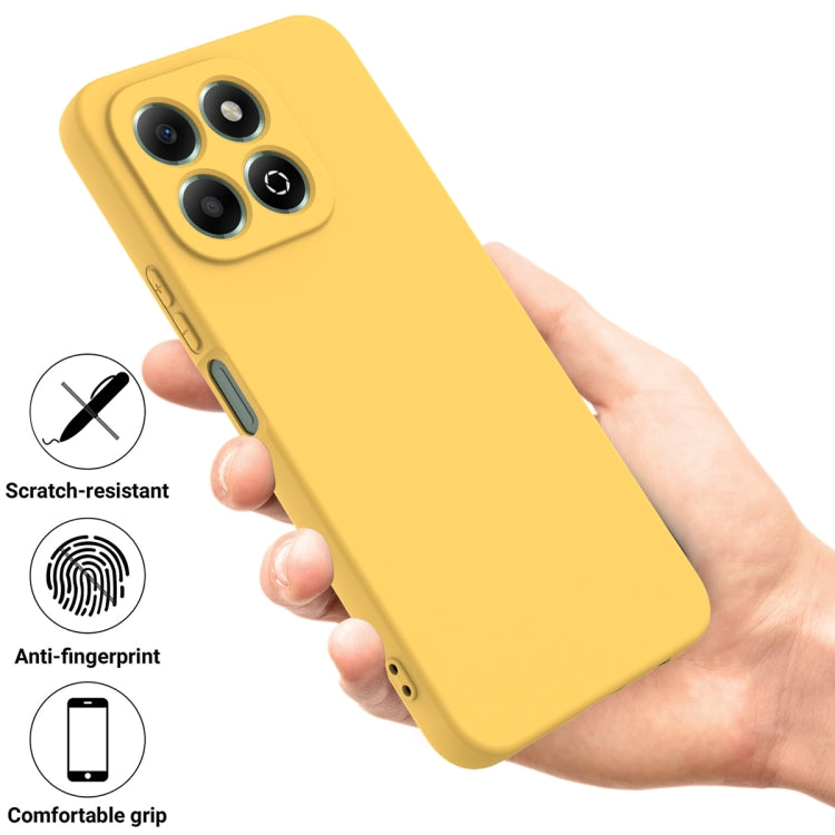 For Honor X6b 4G Solid Color Liquid Silicone Dropproof Full Coverage Phone Case
