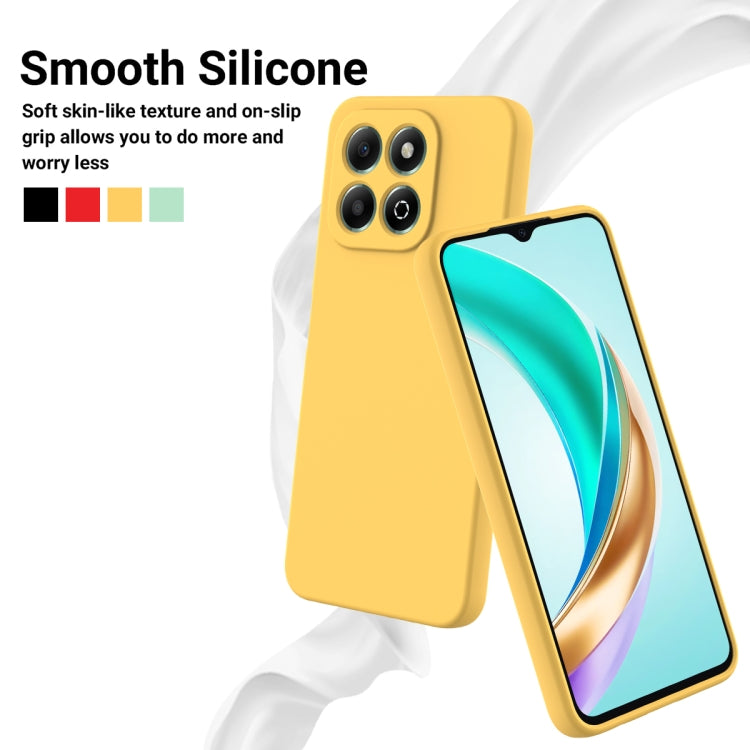For Honor X6b 4G Solid Color Liquid Silicone Dropproof Full Coverage Phone Case