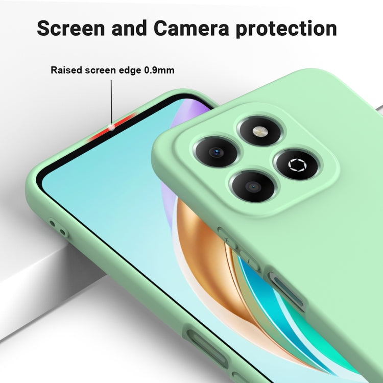 For Honor X6b 4G Solid Color Liquid Silicone Dropproof Full Coverage Phone Case