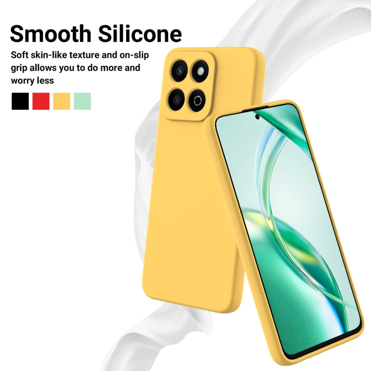 For Honor X7c / Play 200 Plus Solid Color Liquid Silicone Dropproof Full Coverage Phone Case