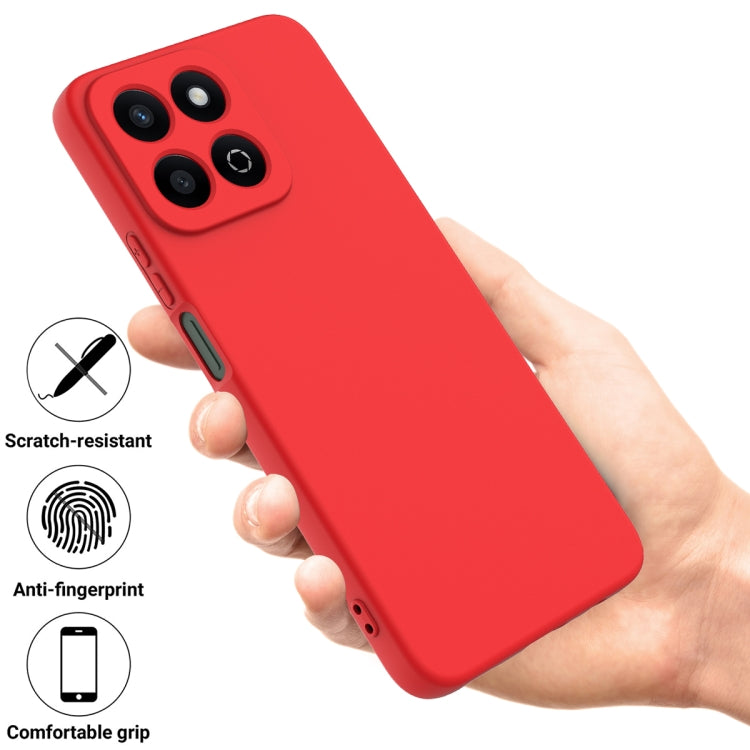For Honor X7c / Play 200 Plus Solid Color Liquid Silicone Dropproof Full Coverage Phone Case