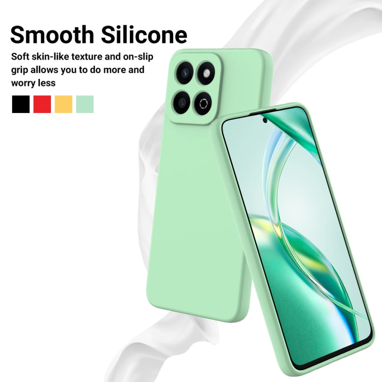 For Honor X7c / Play 200 Plus Solid Color Liquid Silicone Dropproof Full Coverage Phone Case