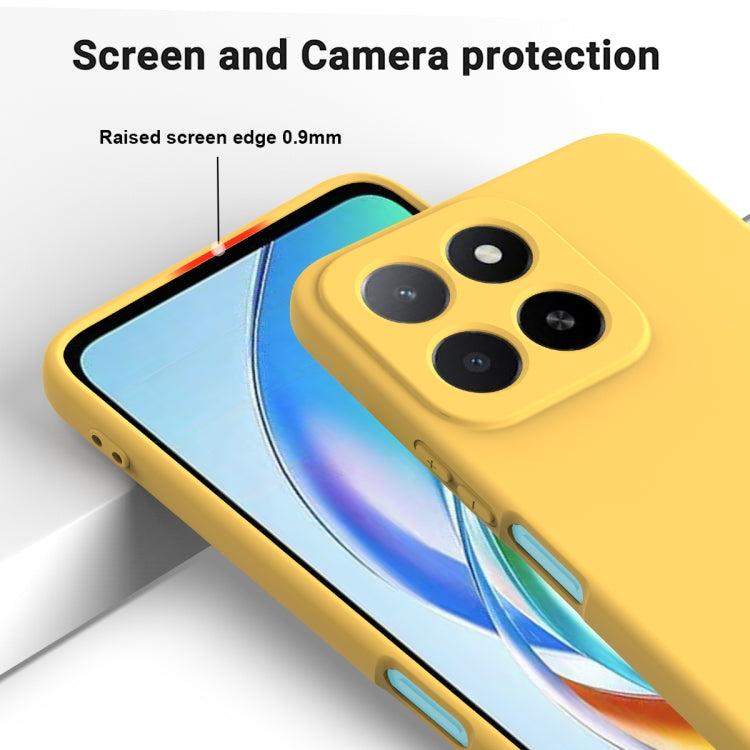 For Honor X5b / X5b Plus Solid Color Liquid Silicone Dropproof Full Coverage Phone Case