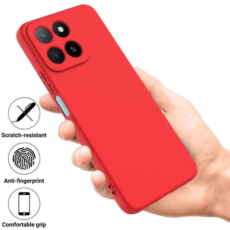 For Honor X5b / X5b Plus Solid Color Liquid Silicone Dropproof Full Coverage Phone Case