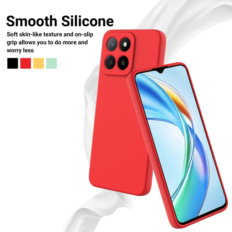 For Honor X5b / X5b Plus Solid Color Liquid Silicone Dropproof Full Coverage Phone Case