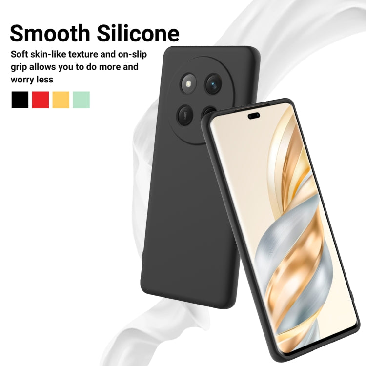 For Honor X60 Pro Solid Color Liquid Silicone Dropproof Full Coverage Phone Case