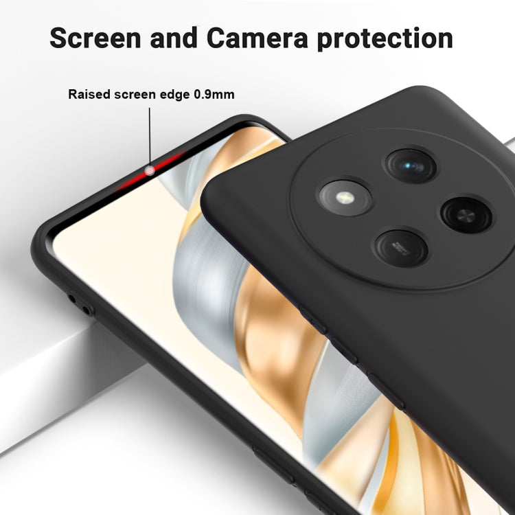 For Honor X60 Pro Solid Color Liquid Silicone Dropproof Full Coverage Phone Case