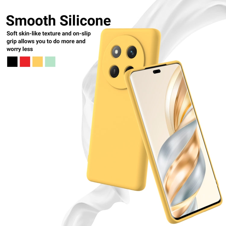 For Honor X60 Pro Solid Color Liquid Silicone Dropproof Full Coverage Phone Case