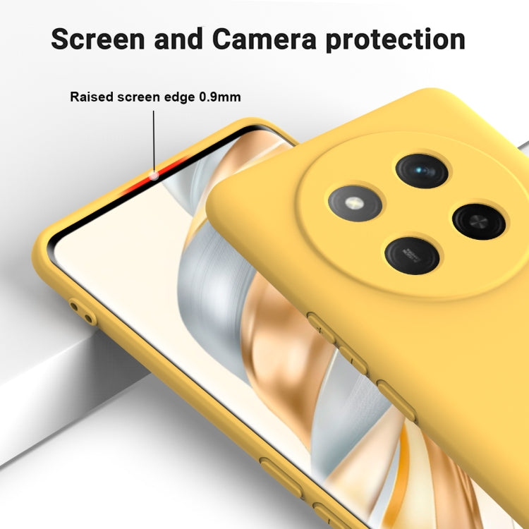For Honor X60 Pro Solid Color Liquid Silicone Dropproof Full Coverage Phone Case