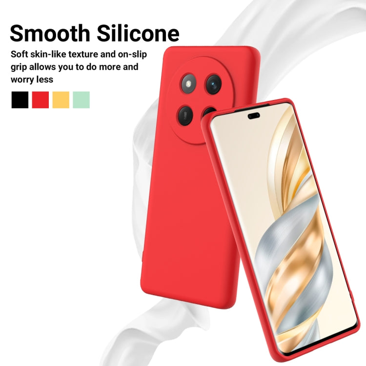 For Honor X60 Pro Solid Color Liquid Silicone Dropproof Full Coverage Phone Case