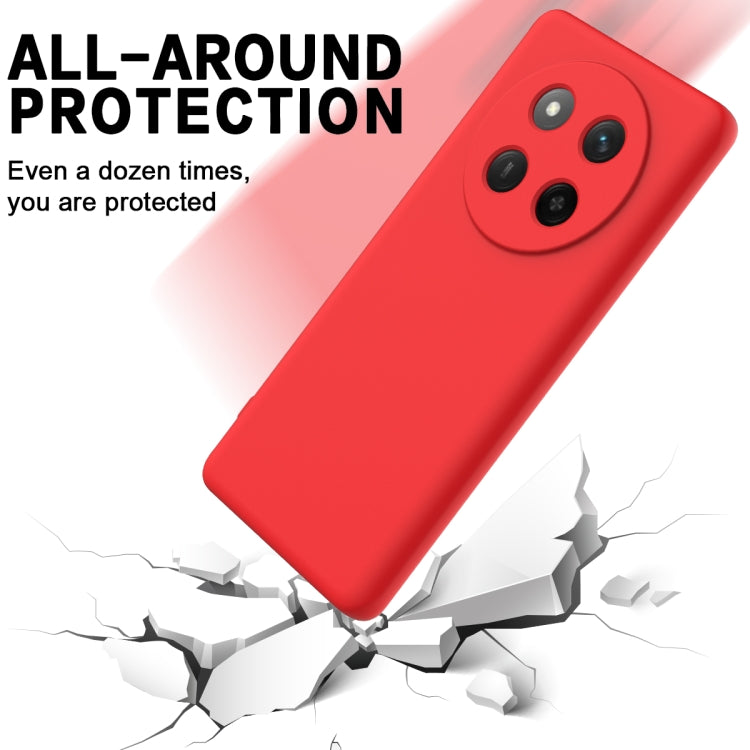For Honor X60 Pro Solid Color Liquid Silicone Dropproof Full Coverage Phone Case