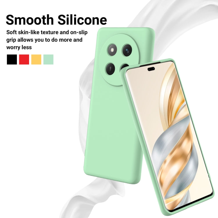 For Honor X60 Pro Solid Color Liquid Silicone Dropproof Full Coverage Phone Case