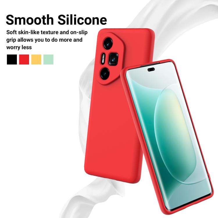For Honor 300 Ultra / 300 Pro Solid Color Liquid Silicone Dropproof Full Coverage Phone Case