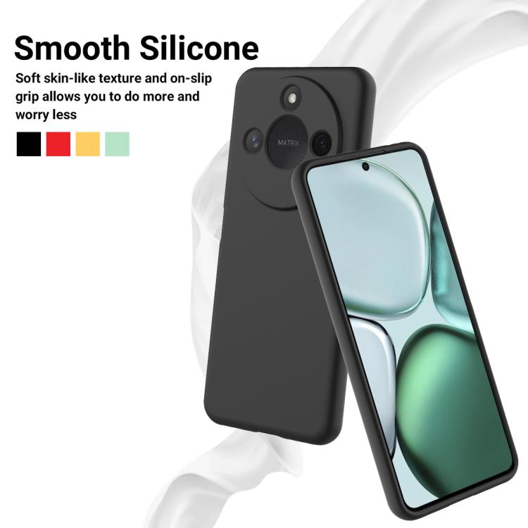 For Honor X9c Smart / X60 Solid Color Liquid Silicone Dropproof Full Coverage Phone Case