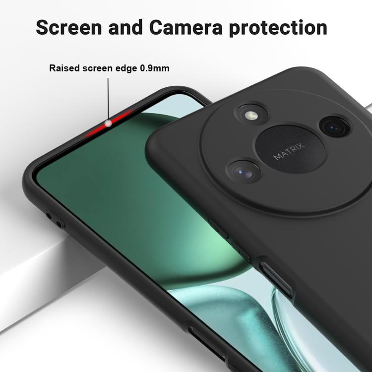 For Honor X9c Smart / X60 Solid Color Liquid Silicone Dropproof Full Coverage Phone Case