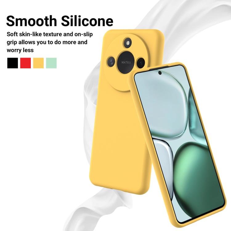 For Honor X9c Smart / X60 Solid Color Liquid Silicone Dropproof Full Coverage Phone Case