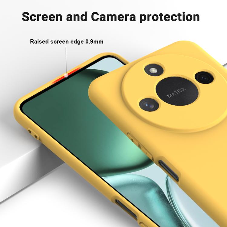 For Honor X9c Smart / X60 Solid Color Liquid Silicone Dropproof Full Coverage Phone Case