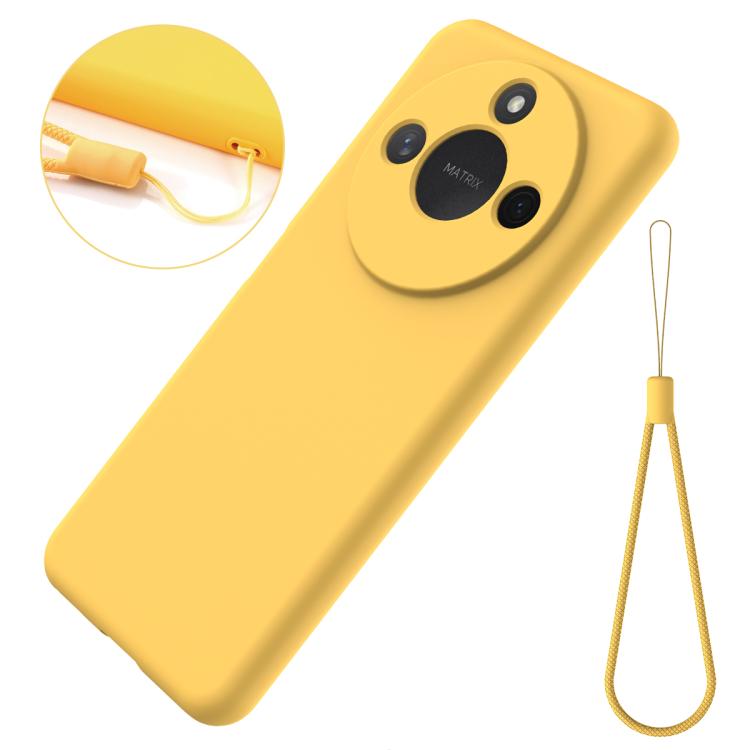 For Honor X9c Smart / X60 Solid Color Liquid Silicone Dropproof Full Coverage Phone Case