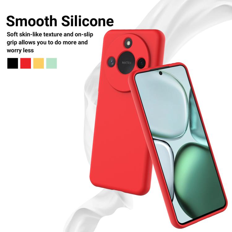 For Honor X9c Smart / X60 Solid Color Liquid Silicone Dropproof Full Coverage Phone Case