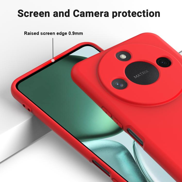 For Honor X9c Smart / X60 Solid Color Liquid Silicone Dropproof Full Coverage Phone Case
