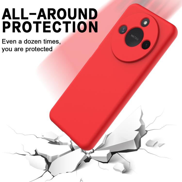For Honor X9c Smart / X60 Solid Color Liquid Silicone Dropproof Full Coverage Phone Case