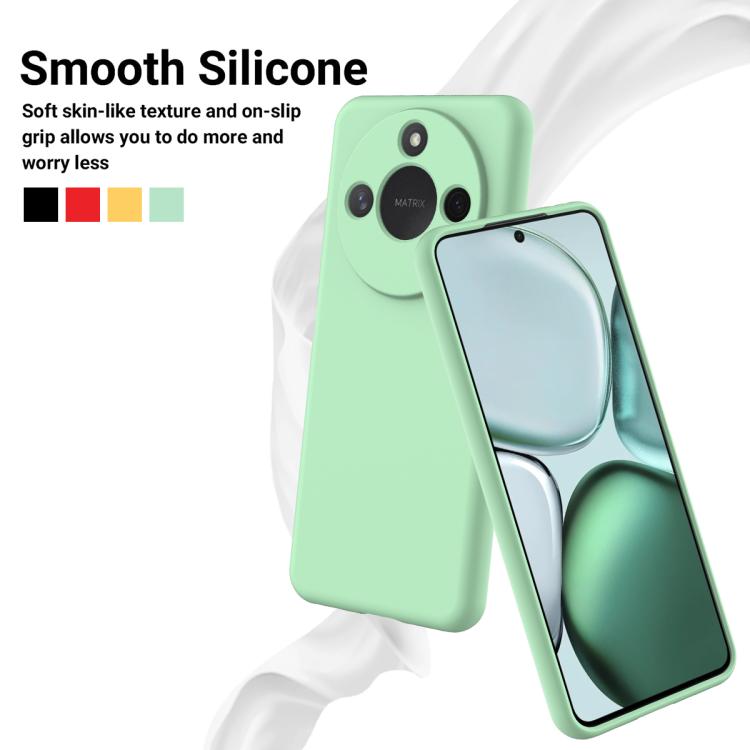 For Honor X9c Smart / X60 Solid Color Liquid Silicone Dropproof Full Coverage Phone Case