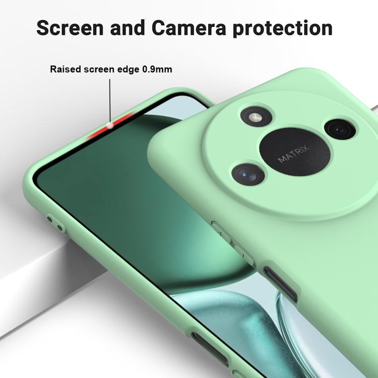 For Honor X9c Smart / X60 Solid Color Liquid Silicone Dropproof Full Coverage Phone Case