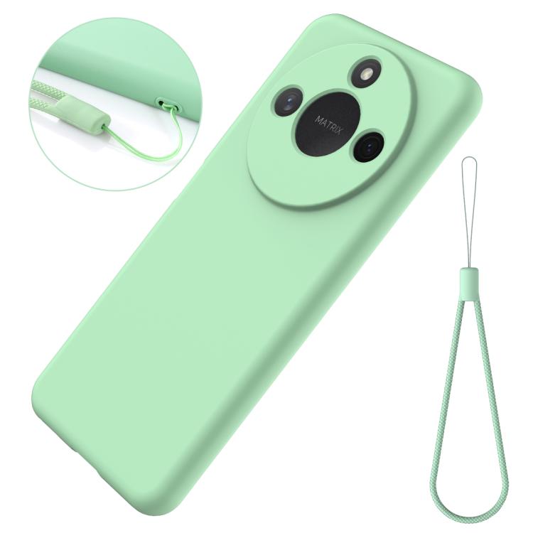For Honor X9c Smart / X60 Solid Color Liquid Silicone Dropproof Full Coverage Phone Case