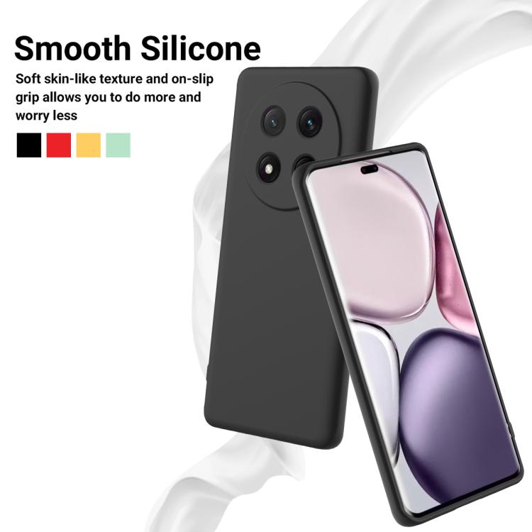 For Honor Magic7 Lite Solid Color Liquid Silicone Dropproof Full Coverage Phone Case