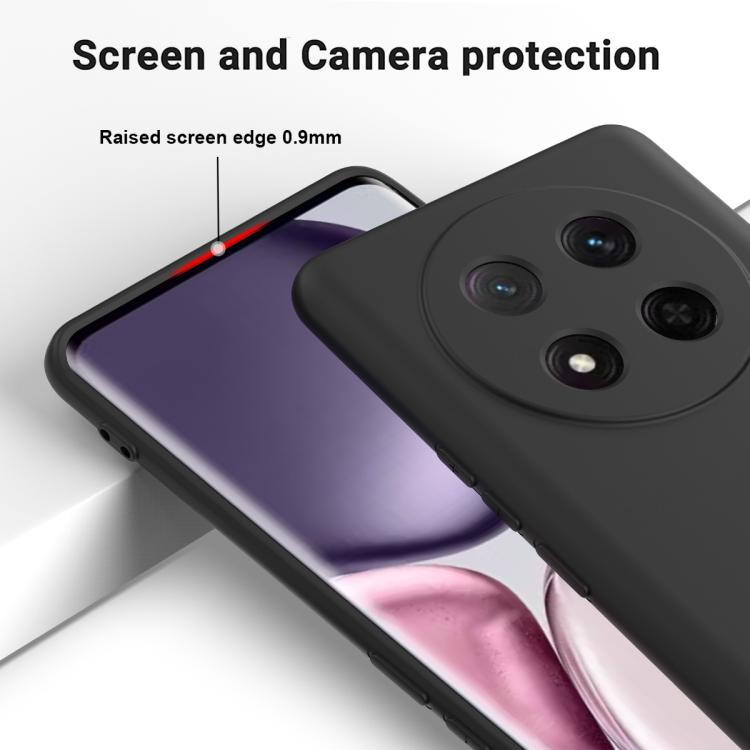 For Honor Magic7 Lite Solid Color Liquid Silicone Dropproof Full Coverage Phone Case