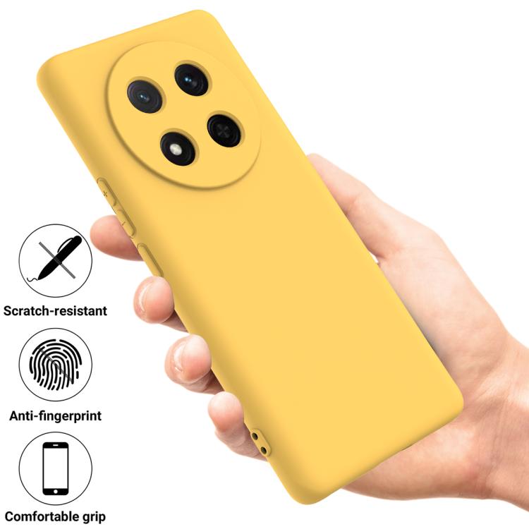 For Honor Magic7 Lite Solid Color Liquid Silicone Dropproof Full Coverage Phone Case