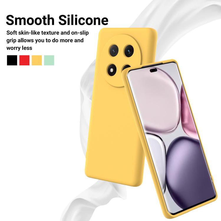 For Honor Magic7 Lite Solid Color Liquid Silicone Dropproof Full Coverage Phone Case