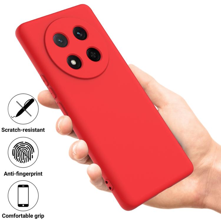 For Honor Magic7 Lite Solid Color Liquid Silicone Dropproof Full Coverage Phone Case
