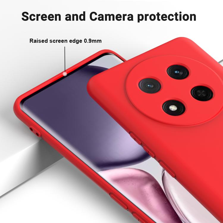 For Honor Magic7 Lite Solid Color Liquid Silicone Dropproof Full Coverage Phone Case