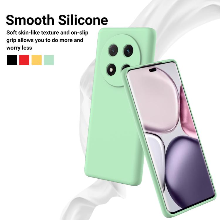 For Honor Magic7 Lite Solid Color Liquid Silicone Dropproof Full Coverage Phone Case