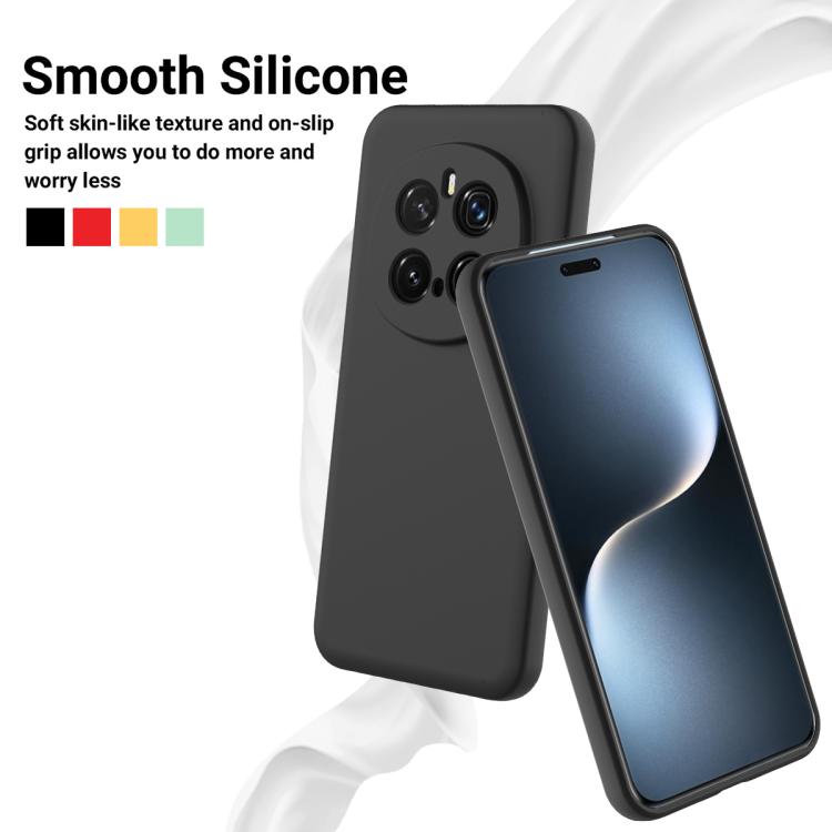 For Honor Magic7 Pro Solid Color Liquid Silicone Dropproof Full Coverage Phone Case