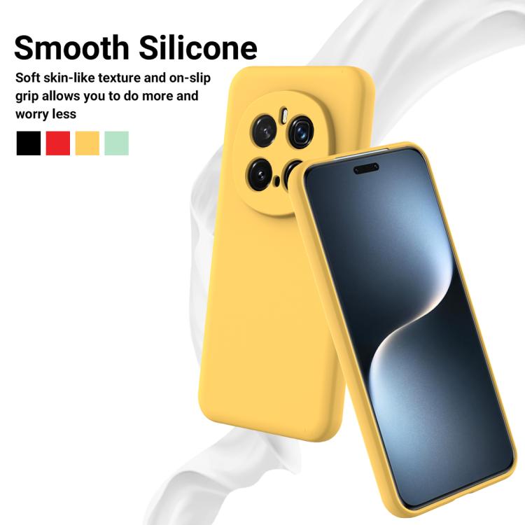 For Honor Magic7 Pro Solid Color Liquid Silicone Dropproof Full Coverage Phone Case