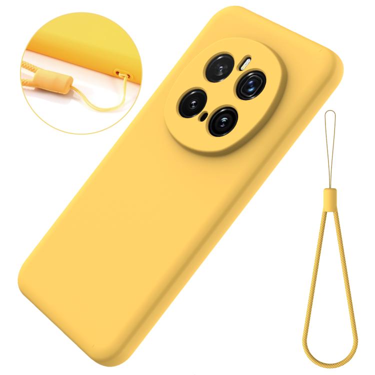 For Honor Magic7 Pro Solid Color Liquid Silicone Dropproof Full Coverage Phone Case
