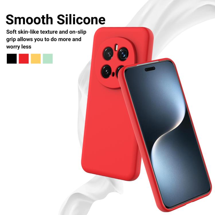 For Honor Magic7 Pro Solid Color Liquid Silicone Dropproof Full Coverage Phone Case