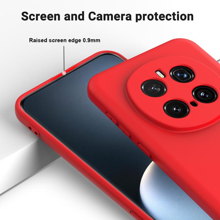 For Honor Magic7 Pro Solid Color Liquid Silicone Dropproof Full Coverage Phone Case