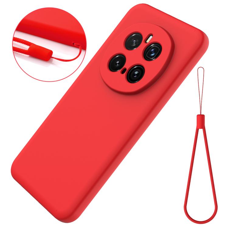 For Honor Magic7 Pro Solid Color Liquid Silicone Dropproof Full Coverage Phone Case