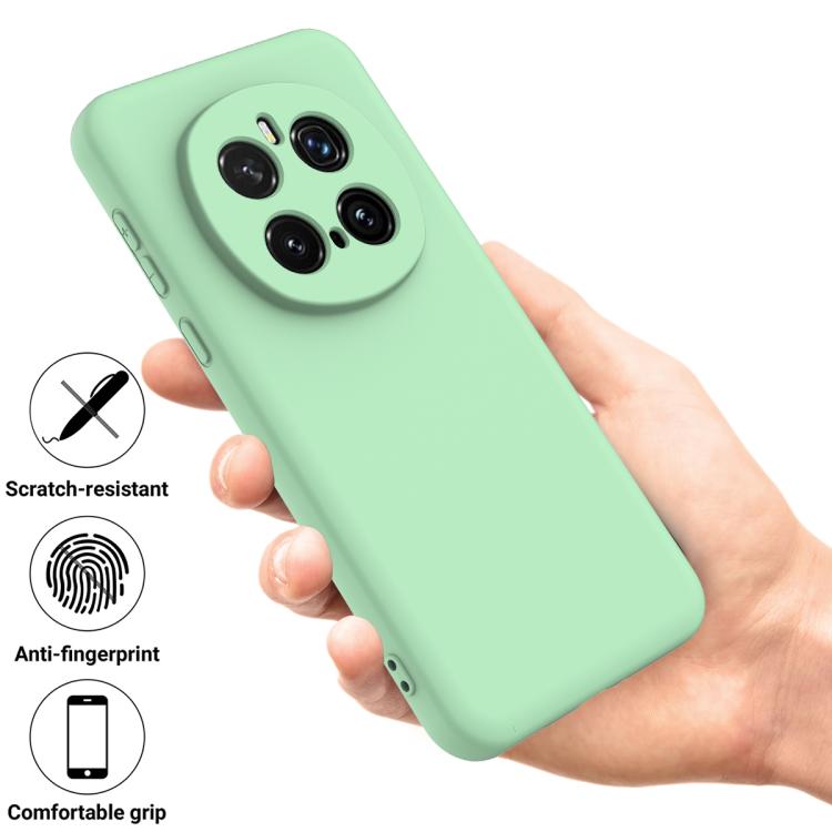 For Honor Magic7 Pro Solid Color Liquid Silicone Dropproof Full Coverage Phone Case