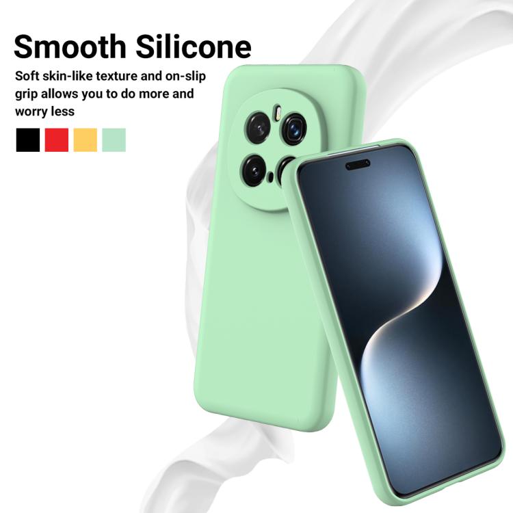 For Honor Magic7 Pro Solid Color Liquid Silicone Dropproof Full Coverage Phone Case