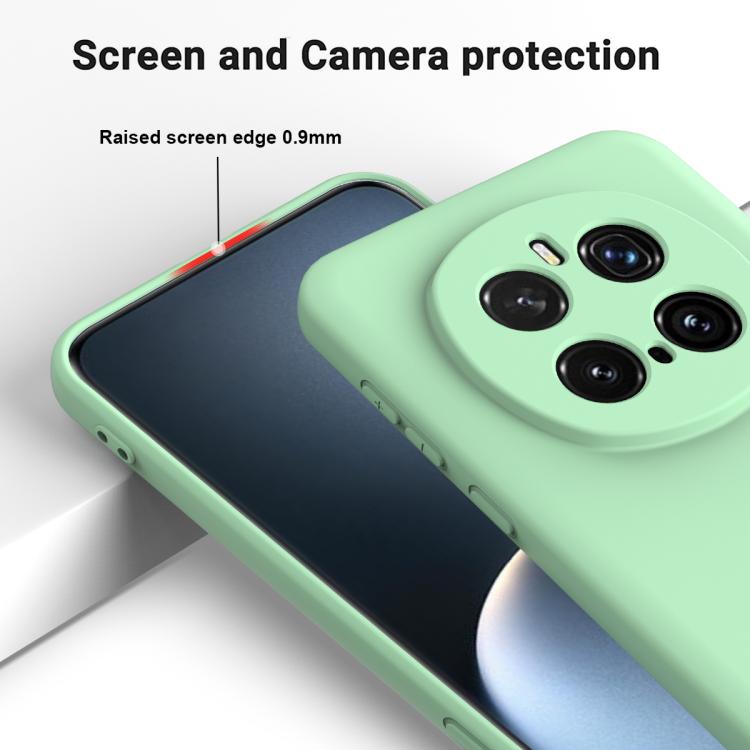 For Honor Magic7 Pro Solid Color Liquid Silicone Dropproof Full Coverage Phone Case